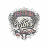 Onafhankelijkheid Trilling Vintage Patriottisch T- Sticker (Voorkant)