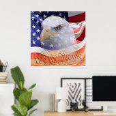 Onafhankelijkheid van Amerikaanse vlag Eagle Poster (Thuiskantoor)