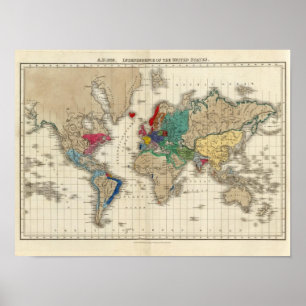 Onafhankelijkheid van de Verenigde Staten 1783 AD Poster