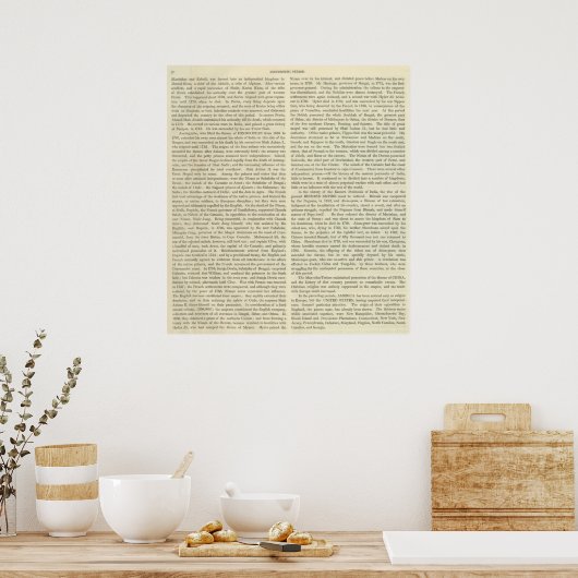 Onafhankelijkheid van de Verenigde Staten 1783 AD Poster (Keuken)