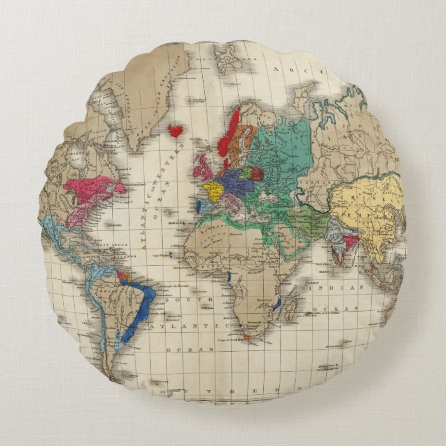 Onafhankelijkheid van de Verenigde Staten 1783 AD Rond Kussen (Voorkant)
