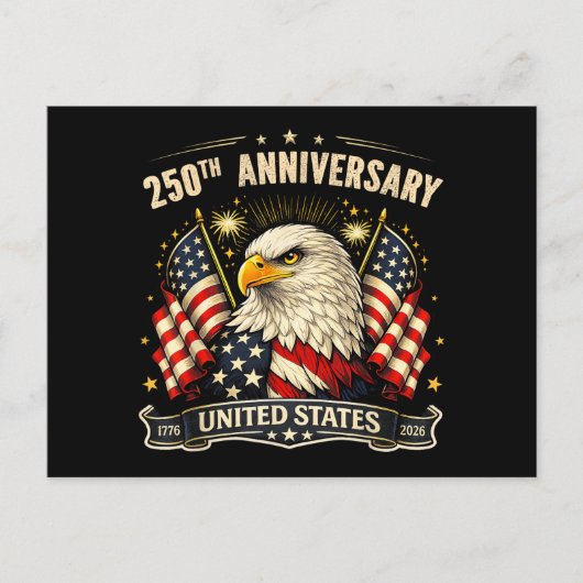 Onafhankelijkheid van de VS 250e verjaardag 1776 2 Briefkaart (Voorkant)