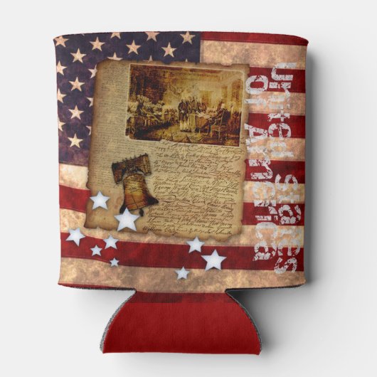 Onafhankelijkheid van de VS-vlag Blikjeskoeler (Achterkant)