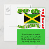 onafhankelijkheid van Jamaica Briefkaart (Voorkant / Achterkant)