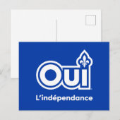 Onafhankelijkheid van Quebec JA Briefkaart (Voorkant / Achterkant)