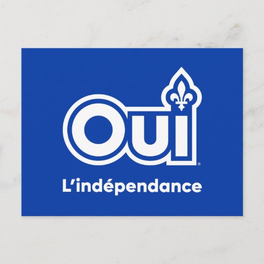 Onafhankelijkheid van Quebec JA Briefkaart (Voorkant)