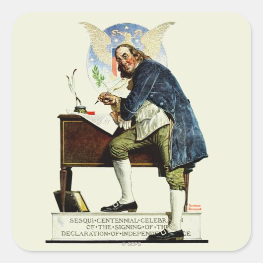 Onafhankelijkheid Vierkante Sticker (Voorkant)