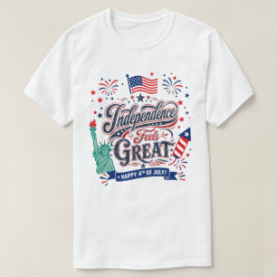 Onafhankelijkheid VoeltSuper–Gelukkig 4 juli Patri T-shirt