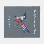 Onafhankelijkheidsdag 1776 Blanket Fleece Deken (Voorkant (Horizontaal))