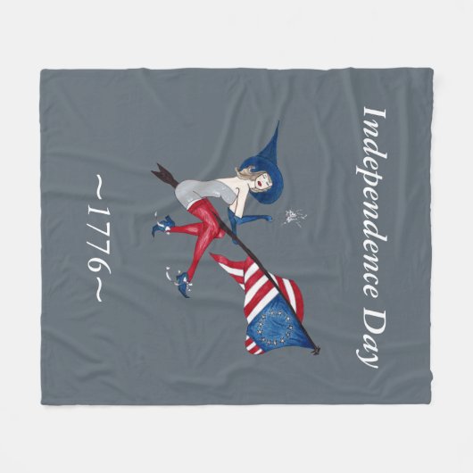 Onafhankelijkheidsdag 1776 Blanket Fleece Deken (Voorkant (Horizontaal))