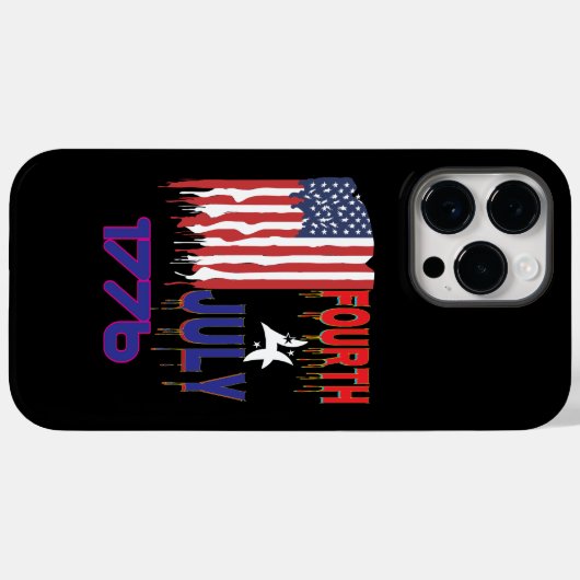 Onafhankelijkheidsdag 1776 Case-Mate iPhone case (Achterkant (horizontaal))