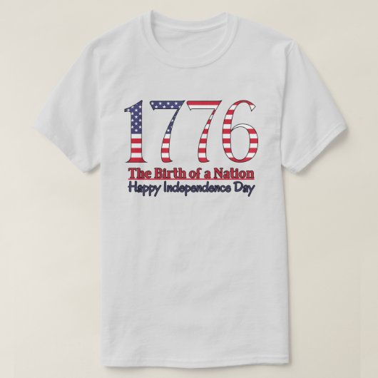 Onafhankelijkheidsdag 1776 t-shirt (Design voorkant)