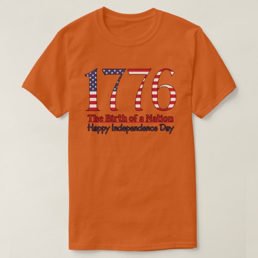 Onafhankelijkheidsdag 1776 t-shirt (Design voorkant)