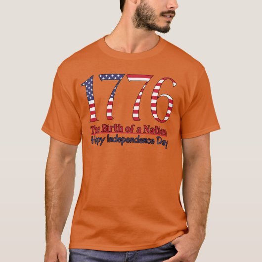 Onafhankelijkheidsdag 1776 t-shirt (Voorkant)