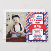 Onafhankelijkheidsdag 1e eerste verjaardag Jongen  Kaart (Voorkant)