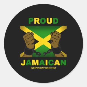 Onafhankelijkheidsdag 2024 - Trots Jamaicaans Ronde Sticker