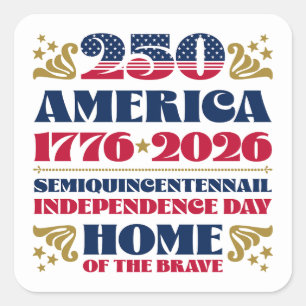 Onafhankelijkheidsdag 250 Amerika Jubileum Sticker