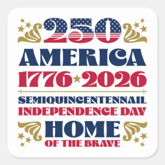 Onafhankelijkheidsdag 250 Amerika Jubileum Sticker