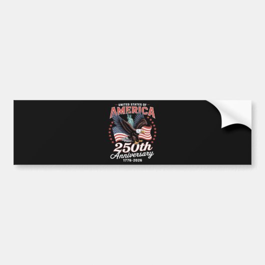 Onafhankelijkheidsdag 250e verjaardag VS  Bumpersticker (Voorkant)