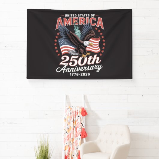 Onafhankelijkheidsdag 250e verjaardag VS Spandoek (Insitu)
