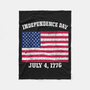 Onafhankelijkheidsdag 4 juli 1776 Amerikaanse vlag Fleece Deken