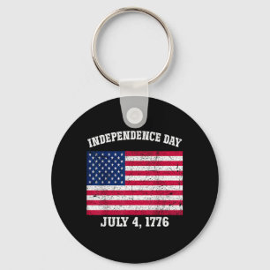 Onafhankelijkheidsdag 4 juli 1776 Amerikaanse vlag Sleutelhanger