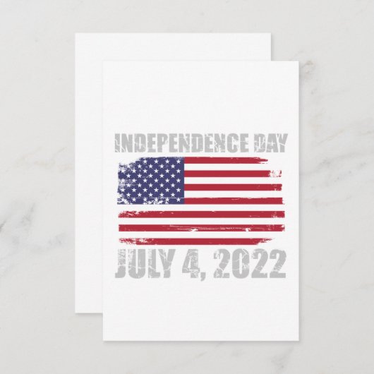 Onafhankelijkheidsdag - 4 juli 2022 informatiekaartje (Voorkant / Achterkant)