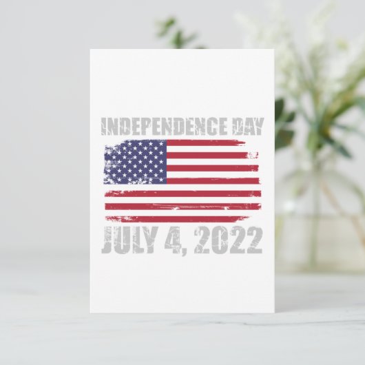 Onafhankelijkheidsdag - 4 juli 2022 informatiekaartje (Staand voorkant)