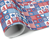 Onafhankelijkheidsdag 4 juli 2023 Verenigde Staten Cadeaupapier (Rol Hoek)