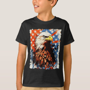 Onafhankelijkheidsdag 4 juli Adelaar Amerikaanse v T-shirt