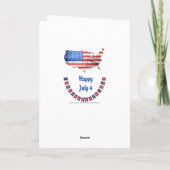 Onafhankelijkheidsdag 4 juli Amerikaanse vlag Vere Kaart (Achterkant)