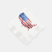Onafhankelijkheidsdag 4 juli Amerikaanse vlag Vere Servetten (Hoek)