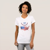 Onafhankelijkheidsdag 4 juli Amerikaanse vlag Vere T-shirt (Voorkant volledig)