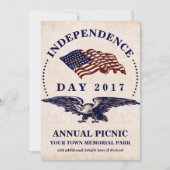 Onafhankelijkheidsdag 4 juli  BBQ Partij Kaart (Voorkant)