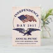 Onafhankelijkheidsdag 4 juli  BBQ Partij Kaart (Staand voorkant)