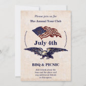 Onafhankelijkheidsdag 4 juli  BBQ Partij Kaart (Achterkant)