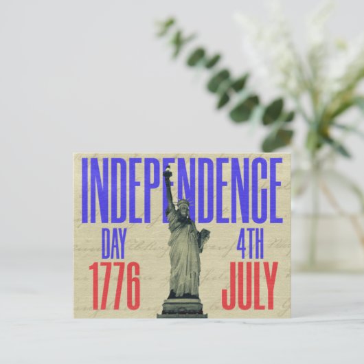 Onafhankelijkheidsdag 4 juli Briefkaart (Staand voorkant)