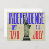 Onafhankelijkheidsdag 4 juli Briefkaart (Voorkant / Achterkant)