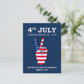 Onafhankelijkheidsdag, 4 juli, briefkaart (Staand voorkant)