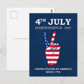 Onafhankelijkheidsdag, 4 juli, briefkaart (Voorkant / Achterkant)