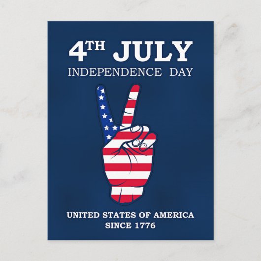 Onafhankelijkheidsdag, 4 juli, briefkaart (Voorkant)