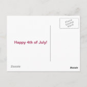 Onafhankelijkheidsdag 4 juli briefkaart (Achterkant)