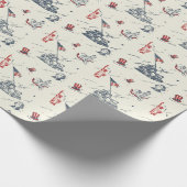 Onafhankelijkheidsdag 4 juli cadeaupapier (Hoek)