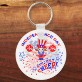 Onafhankelijkheidsdag, 4 juli, Cheer key ring Sleutelhanger (Voorkant)