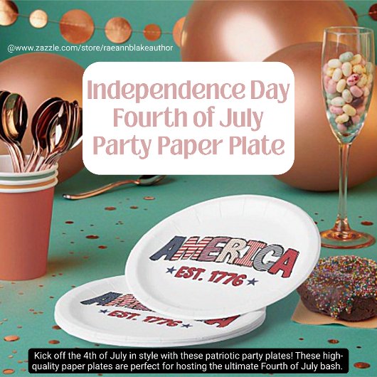 Onafhankelijkheidsdag 4 juli Feest Papieren Bord