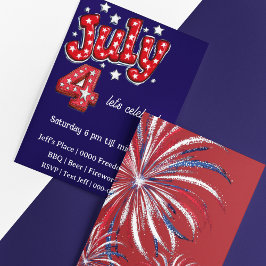 Onafhankelijkheidsdag 4 juli Feest Uitnodiging