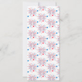 Onafhankelijkheidsdag 4 juli feest vuurwerk kaart (Achterkant)