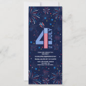 Onafhankelijkheidsdag 4 juli feest vuurwerk kaart (Voorkant)