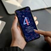 Onafhankelijkheidsdag 4 juli feest vuurwerk kaart