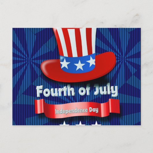 Onafhankelijkheidsdag/4 juli feestdagenkaart (Voorkant)